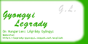 gyongyi legrady business card
