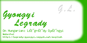 gyongyi legrady business card